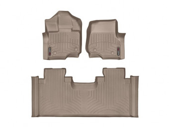 Килимки гумові WeatherTech Ford F-150 15+ (SuperCab) задні беж. 456973 - Фото 1