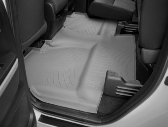 Ковры резиновые WeatherTech Toyota Tundra 12+ (Carpet Floor, Double Cab) задние серые 460939