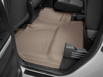 Ковры резиновые WeatherTech Toyota Tundra 12+ (Carpet Floor, Double Cab) задние беж. 450939 - Фото 0