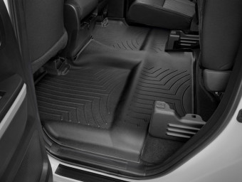 Ковры резиновые WeatherTech Toyota Tundra 12+ (Carpet Floor, Double Cab) задние черные 440939 - Фото 0