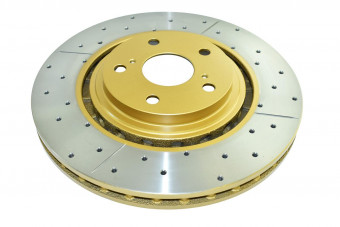 Усиленный перфор. тормозной диск GOLD TOY HIGHLANDER 08+/LEXUS RX350 09+/NX передний DBA2734X - Фото 0