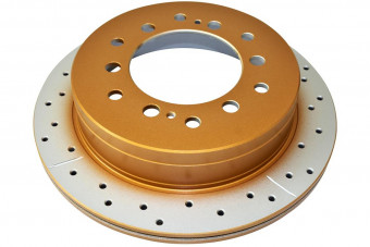 Усиленный перфорированный тормозной диск GOLD Toyota LC-150 задний DBA2737X - Фото 0
