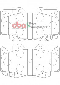 Гальмівні колодки передні DBA Street Performance для Toyota Tacoma 02+/ Hilux 2006+, переднi 1739SP - Фото 1