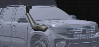 Выносной воздухозаборник SAFARI VW AMAROK 2.0/3.0L TDI 22+ SS1420HF