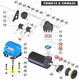 Сервисный комплект поршня для компрессоров CKMA/CKMP (замена c 320302) - Фото 0