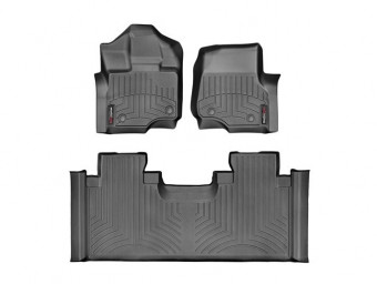 Килимки гумові WeatherTech Ford F-150 15+ (SuperCab) задні чорні 446973 - Фото 1