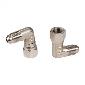 Фитинг-адаптер 90 градусов JIC-4 (папа) на JIC-4 (мама), кол-кт из 2 шт. 0740104 - Фото 1